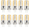 G4 LED Bulbs 12V 3W Bi-Pin, 48 3014 SMD, 20W Halogen Replacement, Silicone Coated, 220 Lumens, 10 Count