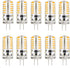 G4 LED Bulbs 12V 3W Bi-Pin, 48 3014 SMD, 20W Halogen Replacement, Silicone Coated, 220 Lumens, 10 Count