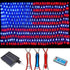 realization American Advanced Flag Lights, 420 LED Solar String Lights, Waterproof Led