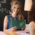 Server Books for Waitress, PU Leather Server Book with Zipper Pockets, Flower Pattern Waitress Book with Pen Holder Fit