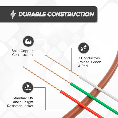 18/3 10 18 3 10 (3 THE CIMPLE CO Thermostat Wire FT - Insulated Solid Copper Wiring for HVAC, Furnaces, Video