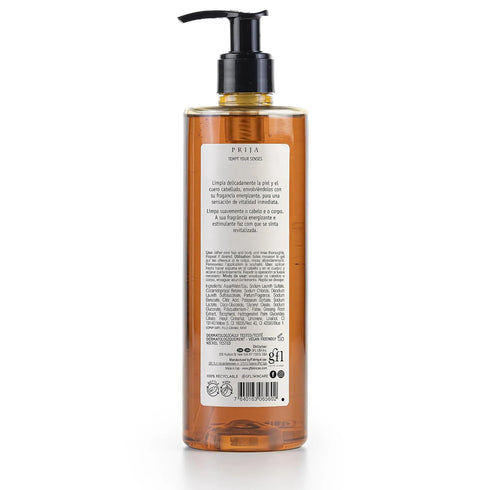 2 1 4 12.85 Oz Prija Vitalising Cleansing Hand Wash with Ginseng Extract and Vitalising in Shower Gel and Shampoo