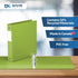 Premium Economy 1.5-Inch Binders | 3-Ring Colored Binder Notebooks, Pack of 6, Round Ring, Lime Green