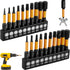 20Pcs Impact Hex Head Allen Wrench Drill Bit Set, SAE and Metric 1/4" Hex-Shank S2 Alloy Steel Kit