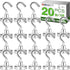 MIKEDE Heavy Duty Magnetic Hooks, 40lbs Earth Magnets with Rust Proof Metal Hooks for Classroom, Outdoor - Pack of 20