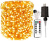 66Ft Plug in Fairy Lights, Warm White Waterproof Outside Copper Wire String Lights with Remote for Garden Party