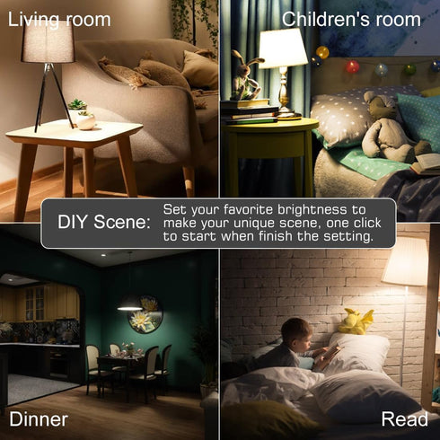 UCB Alexa Light Bulb 130W Equivalent, Smart Bluetooth LED Bulbs, Warm White to Daylight Tunable, 4 Pack for Bedroom