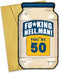 Funny 50th Birthday Card, 50 Year Old Gifts for Him Her, 50th