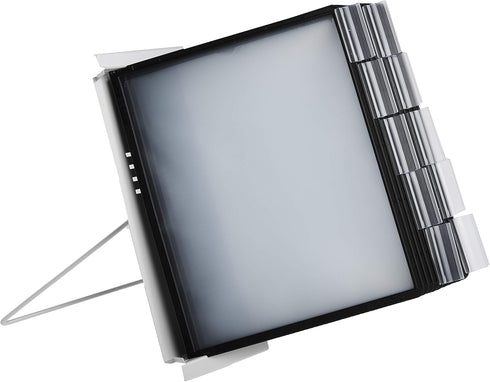 DURABLE Desktop Reference System, 10 Double-Sided Panels, Letter-Size, Black, INSTAVIEW Design