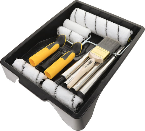 10505 10 Set Set Coral Easy Coater Paint Roller Brush Kit with Extension Pole - Piece for House & Wall Painting - Ideal