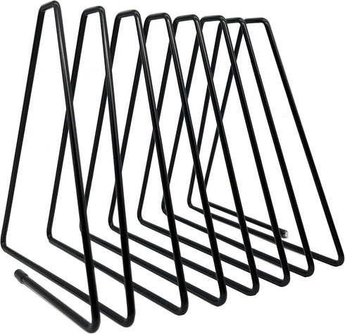 Book Organizer Magazine Holder, Desktop File Sorter, Bookshelf Bookends, Telescopic Bookend 7 Section (Black)