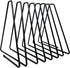 Book Organizer Magazine Holder, Desktop File Sorter, Bookshelf Bookends, Telescopic Bookend 7 Section (Black)
