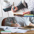 WY WENYUAN Gel Pens, 12 pcs Black Ink Fine Point Smooth Writing Pens, Cute Office School Supplies Gifts