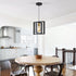 Black Industrial Farmhouse Pendant Light, Vintage Metal Rustic Hanging Light, Adjustable Height Kitchen Island Pendant