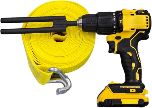 Power Tool Drill Attachment Ratchet Strap Wrapper, Cargo Tiedown Winder for Trucks & Trailers, Great Gift