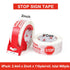 BOMEI PACK Stop Sign Sealing Tape, Pre-Printed Heavy Duty Packing Tape with Dispenser, 2 Inch x 110 Yards