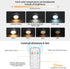 2 Pack Magnetic Battery Operated Light Bulbs, Remote Control, Cordless LED Puck Lights, Wireless Dimmable E26 for Non