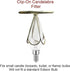 3x6x5 Small White Linen Clip-On Lampshade - for Chandelier Elegance