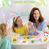 KCMOSGI 24 Pcs Easter Candy Cards with Clear Box, DIY Bunnies Eggs Chick Candy Cards, Easter Gifts for Classroom School