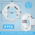 4 Pcs Round Electrical Box Extender, Plastic Ceiling Outlet Light Box Extender for 3.5" 4" Boxes