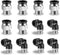 12 Pcs Push to Connect Fittings 1/2 Inch Tube OD x 3/8 Inch NPT Thread Pneumatic Male Straight and Elbow Quick Connect