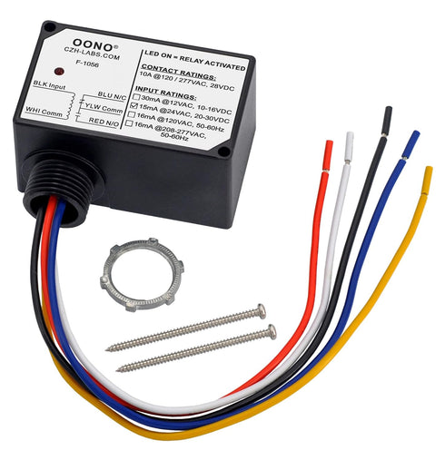 SPDT 10Amp Power Relay Module, Pre-Wired Plastic Enclosure (AC/DC 24V)