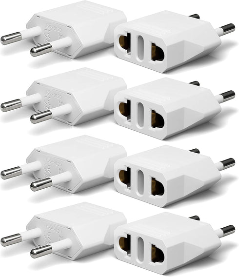 European Plug Adapter, Unidapt US to Europe Plug Adapter, 8 Pack Type C Plug Adapters, 110V to 220V Wall Outlet, Travel