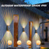IP65 (2 2 Pack) VICHUNHO Solar Outdoor Wall Lights, Up & Down Solar Powered Lighting, Waterproof Fence Light