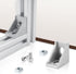 30 Set Silver 2020 Series Aluminum Extrusion Profile Connector, Includes Wrench and Corner Brackets