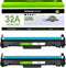 greencycle 2Pack 32A Compatible Drum Unit Replacement for HP 32A Imaging Drum CF232A for Laserjet Pro M203dn M203dw