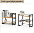 Office Desk Shelf Organizer, Wood Desktop Bookshelf Supplies Storage Rack, 2 Tier Shelf for Desk and Dresser (Black)