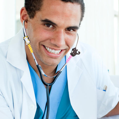 9Pcs Cute Cats Stethoscope Charms for Nurse - Spiral Tabby-Cat Orange-Cat Stethoscopes Charm Decor, Gift for Pediatric