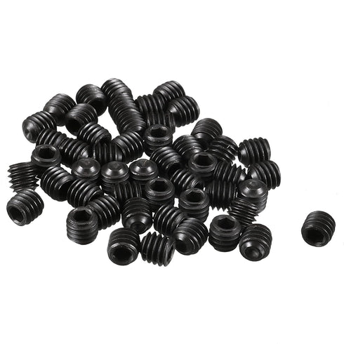 uxcell 50Pcs Black M4 x 4mm Alloy Steel Hex Socket Set Grub Screws