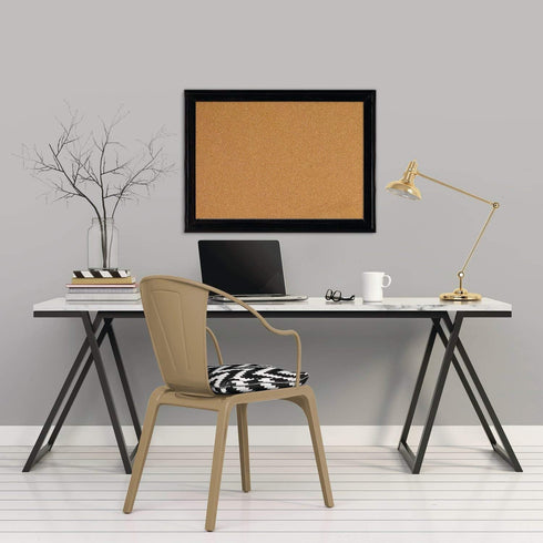 Quartet Home Décor Cork Bulletin Board, Black Frame, 11 x 17 Inches,