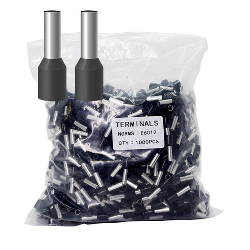 1000pcs AWG10 Terminal Connector Wire, Insulated Cord Pin Ends for Electric, Industrial, Power Control