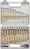TOOLUXE 10055L Hex Shank Drill Bit Set, 30 Pc, Titanium Coated Metal Bits