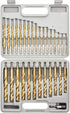 TOOLUXE 10055L Hex Shank Drill Bit Set, 30 Pc, Titanium Coated Metal Bits