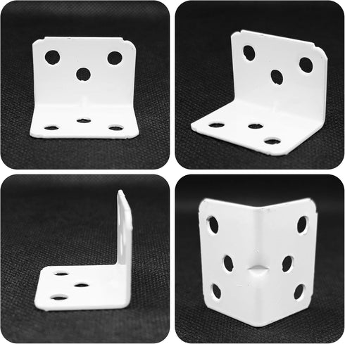 bociloy 12PCS 36x26x26mm 90 6 Metal Corner Braces, Degree L-Shaped Support Brackets, Holes Right Angle Shelf Brackets