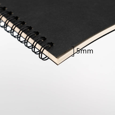DSTELIN Blank Spiral Notebook - 10 inch x 7.5 inch, 100GSM, 4-Pack, Soft Cover, 50 Pages / 25 Sheets (Black)