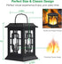 2 Pack Solar Lanterns Outdoor Waterproof, Hanging Solar Lights for Outside Black Hanging Solar Powered Lantern