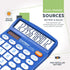 CATIGA Desktop Calculator 12 Digit with Large LCD Display, Solar and Battery Dual Power for Office