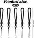 Larrel 5 Pcs Black Anti Theft Phone Strap, Lightweight Portable Mobile Phone Lanyard, Practical Small Keychain Lanyard