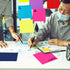 Zubebe 10 Pads Jumbo Sticky Notes, 11 x 11 Inch, Bright Colors, 25 Sheets/Pad