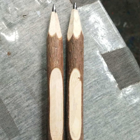 NUOBESTY 30 pcs Natural Retro Twig Pencils, Wood Branch Pencil Supplies, Rustic Tree Branch Office Gifts