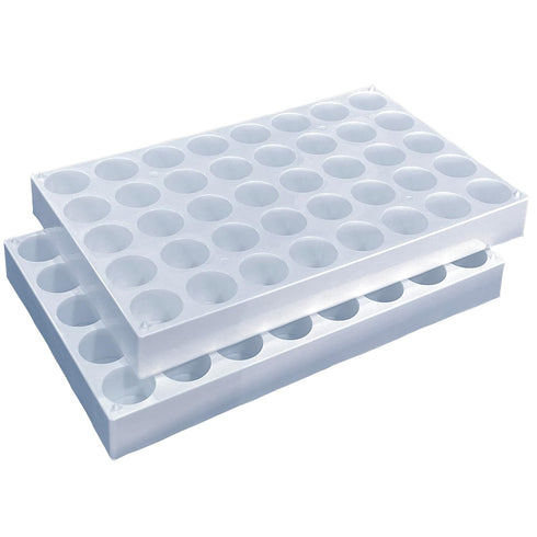 MUHWA Vial Racks for 20ml Vials, 40 Holes Sample Bottles Rack, F28mm, Pack of Two