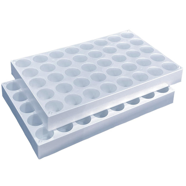 MUHWA Vial Racks for 20ml Vials, 40 Holes Sample Bottles Rack, F28mm, Pack of Two