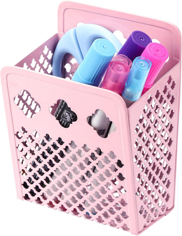 Magnetic Pencil Holder - Magnetic Locker Organizer, 1 Pack Pink Pen Holder for School and Office