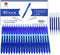 ChicRosa 40 Pack Blue Gel Pens, Retractable Medium Point for Smooth Writing, Comfort Grip for School Office Home