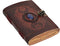 cuero 3 Moon Blue Lapiz Embossed Vintage Leather Journal, 240 Pages of Antique Handmade Paper, Great Gift (7x10 inch,