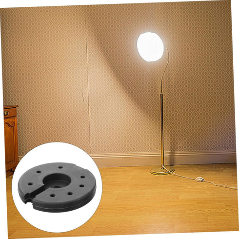 Metal Lamp Base Weight for Desk and Floor Lamps Round Heavy Loader for Stable Table Floor Light Stand Rust Resistant
